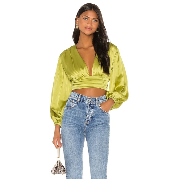 NWT Song of Style Brynn Top in Moss Green - M - Picture 1 of 4